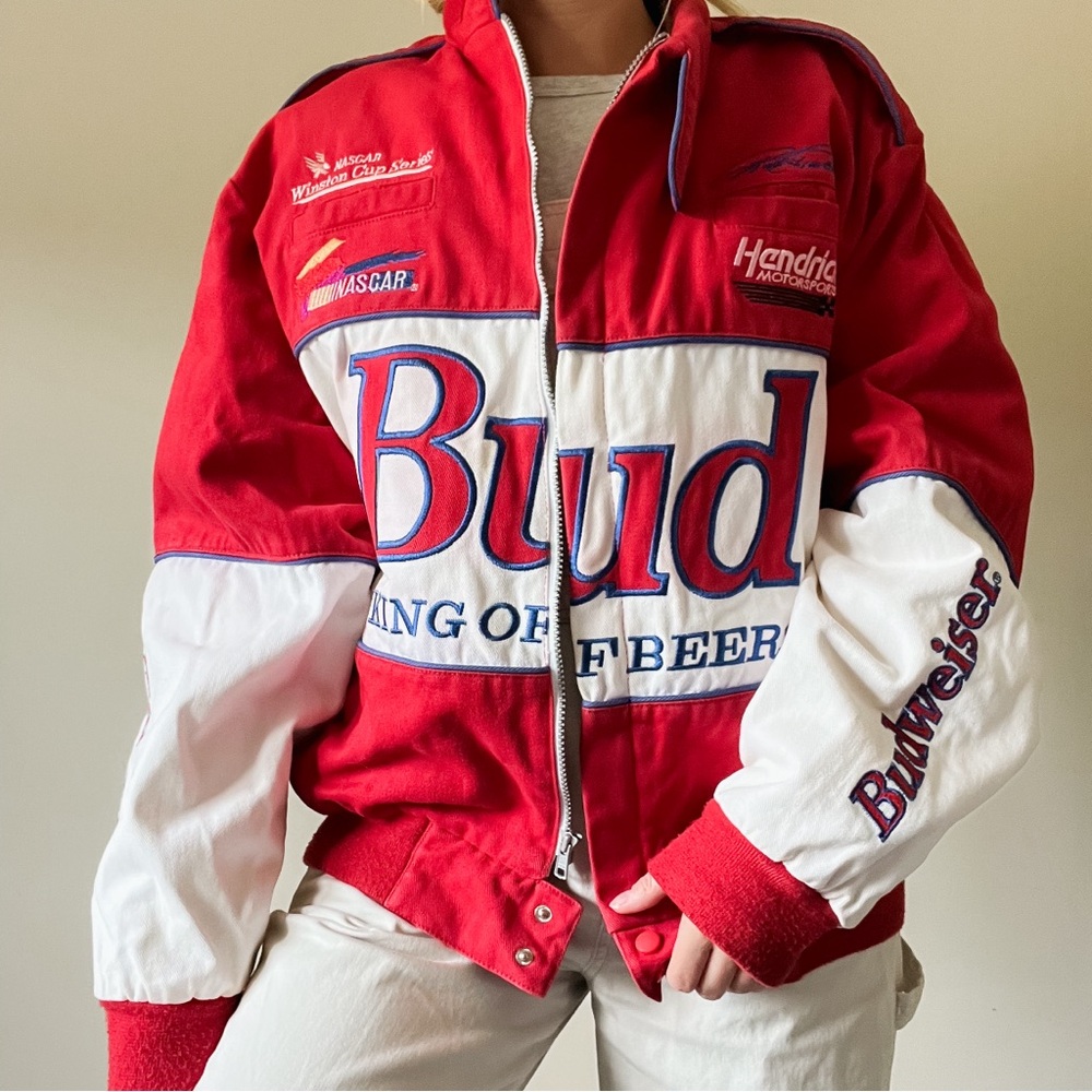 Vintage Budweiser Racing Jacket 90s NASCAR